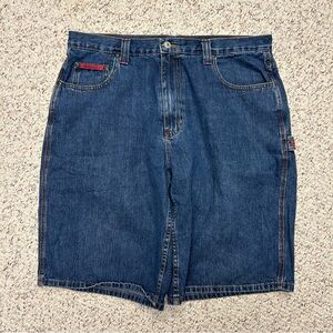US Polo ASSN Shorts 36x12 Blue Denim Jorts Baggy Y2K Skater Carpenter Hip Hop